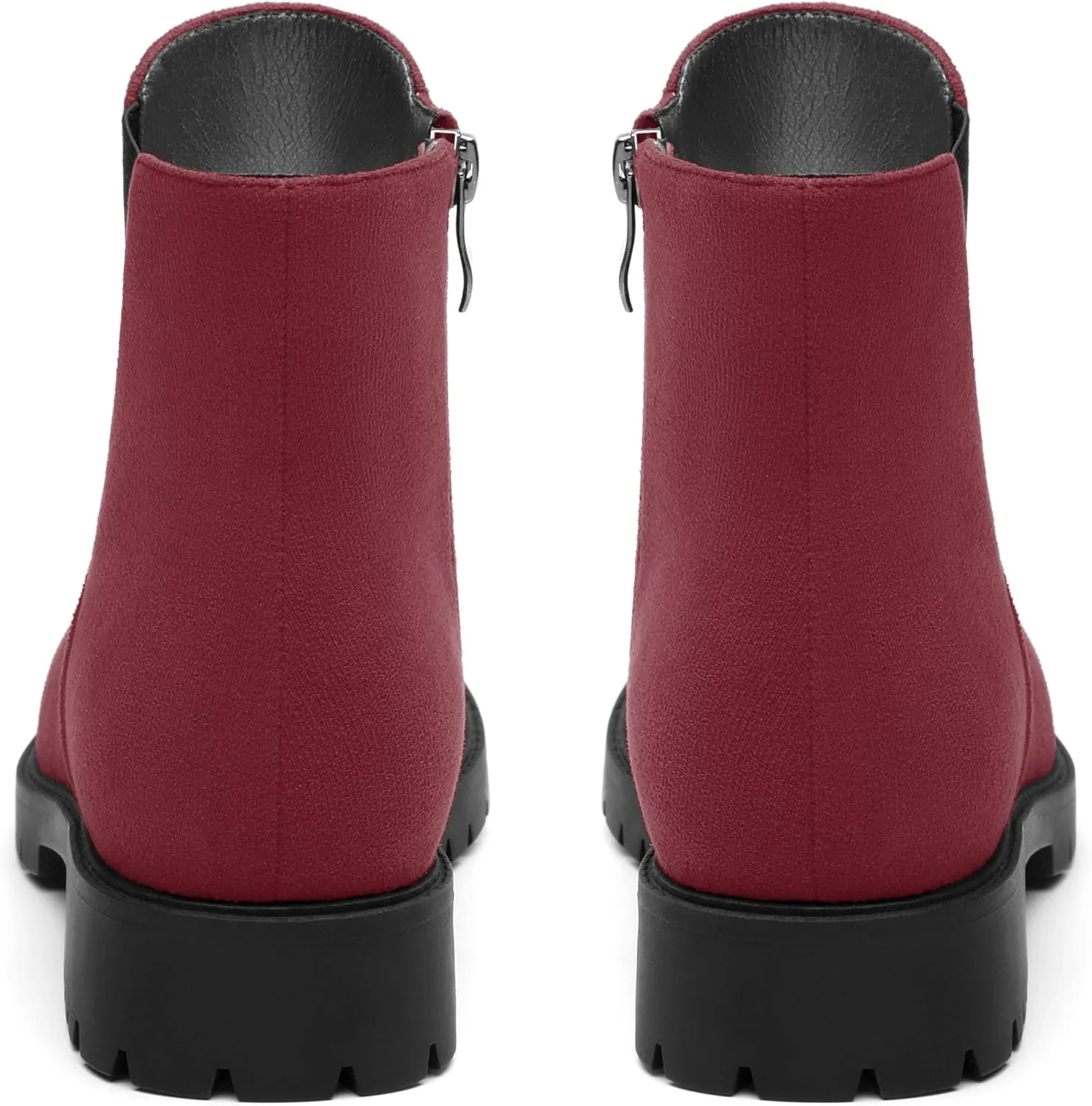 Womens Round Toe Low Chunky Heel Chelsea Ankle Boots, Chelsea Booties with Zipper and Elastic for Women 1"
