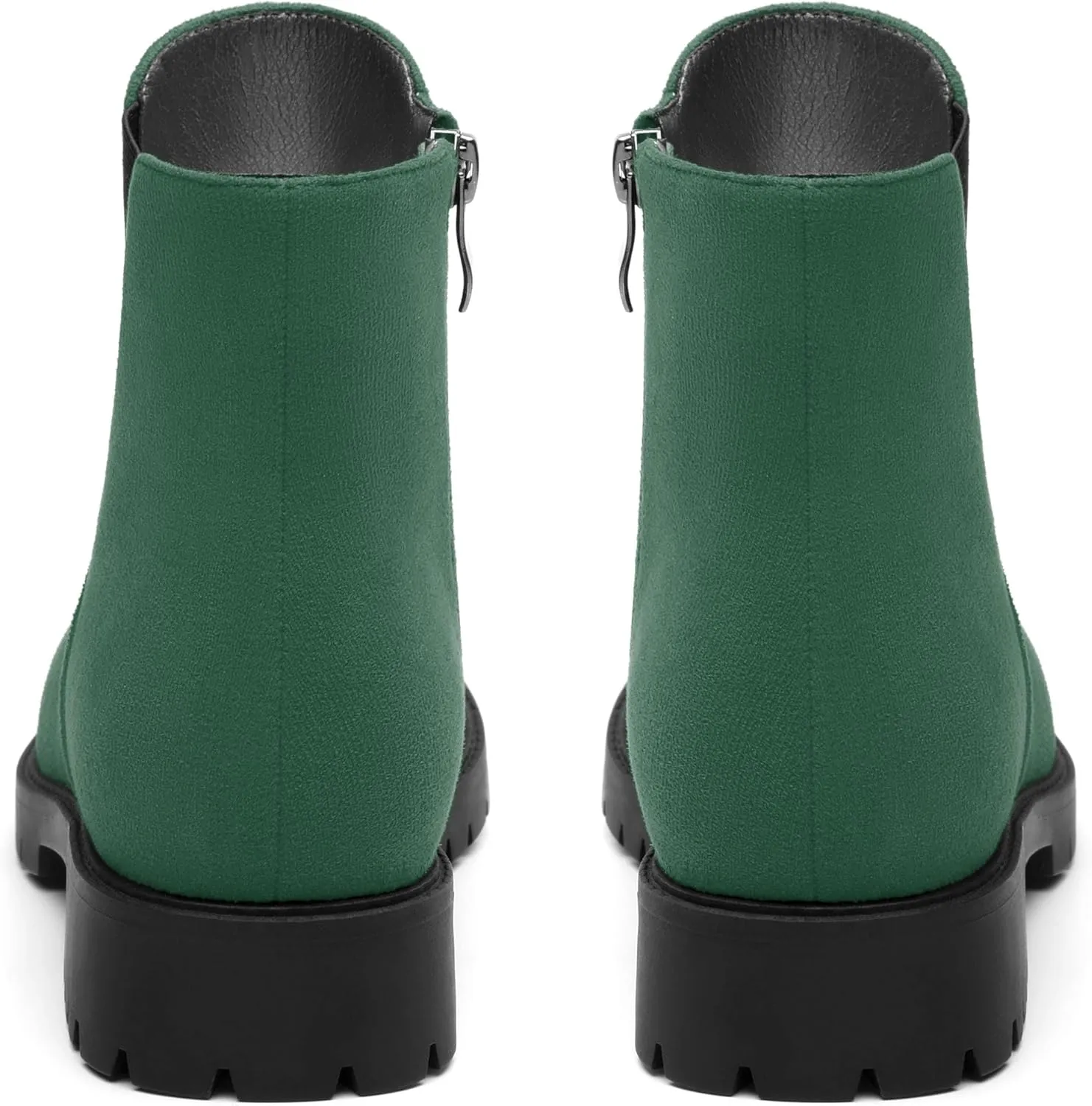 Womens Round Toe Low Chunky Heel Chelsea Ankle Boots, Chelsea Booties with Zipper and Elastic for Women 1"