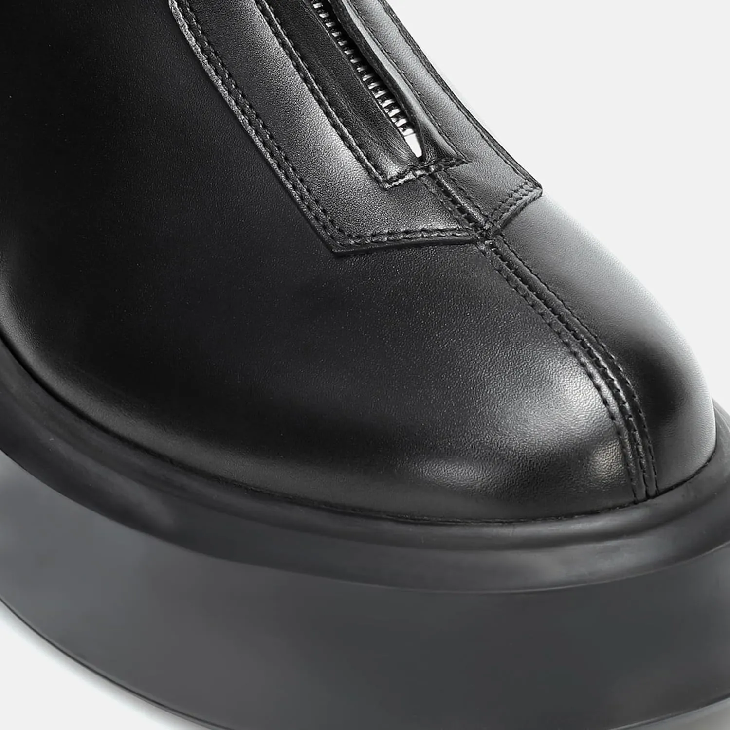 Women's Suede Platform Ankle Chelsea Boots - Comfortable, Casual, Chunky Low Heel, Front Zipper
