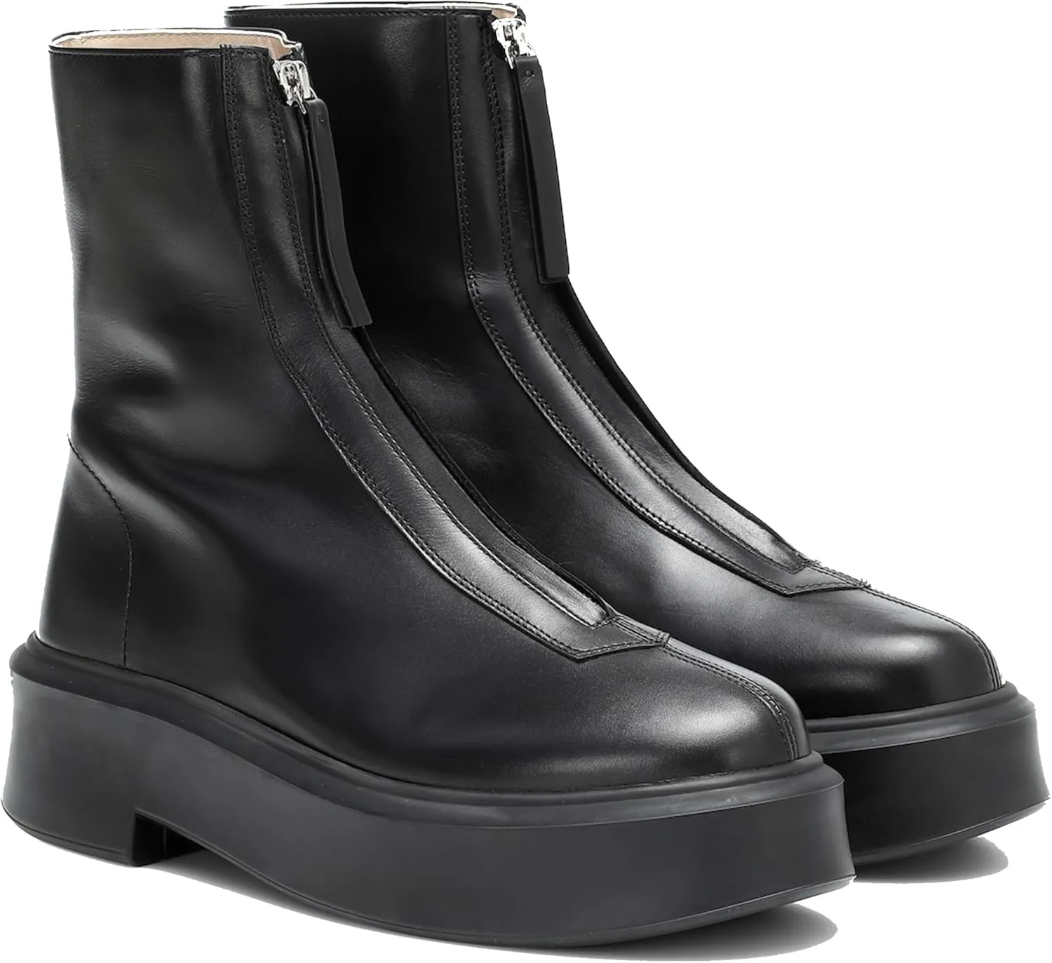 Women's Suede Platform Ankle Chelsea Boots - Comfortable, Casual, Chunky Low Heel, Front Zipper