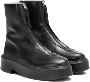 Women's Suede Platform Ankle Chelsea Boots - Comfortable, Casual, Chunky Low Heel, Front Zipper