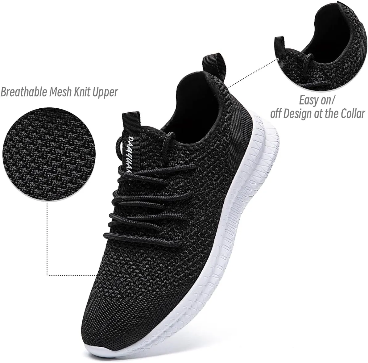 Womens Walking Running Shoes Sneakers Slip On Sport Tennis Athletic Gym Shoes Casual Fashion Lightweight Breathable Non Slip Workout Workout Trainers Shoe