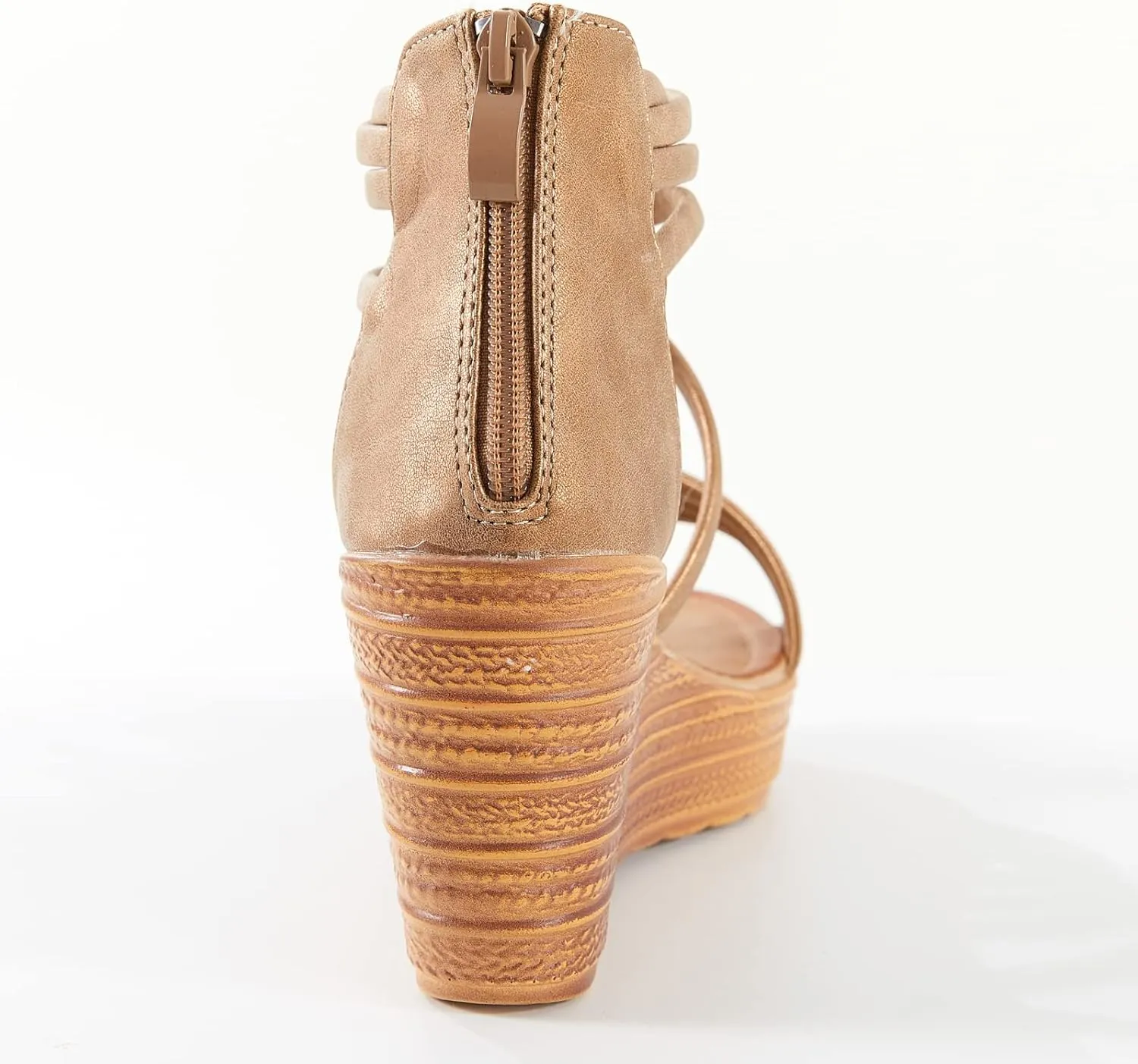 Women's Wedge Sandals Casual Summer Buckle Open Toe Ankle Strap Platform Wedge Heels