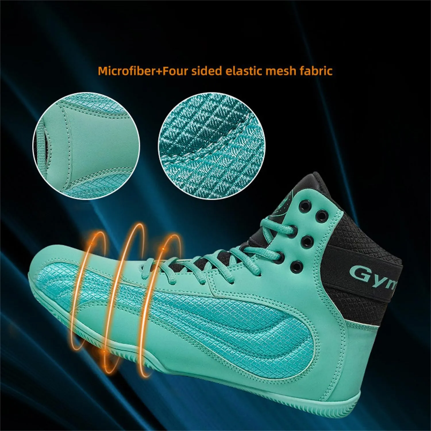 Wrestling Footwear, Pro Boxing Shoes for Men, Breathable MMA Footwear Anti-Slip Durable Sole