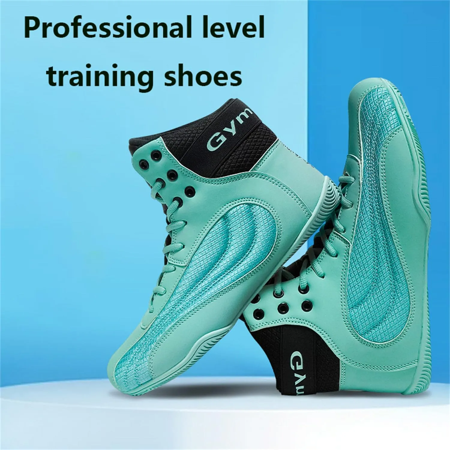 Wrestling Footwear, Pro Boxing Shoes for Men, Breathable MMA Footwear Anti-Slip Durable Sole