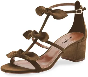 XYD Women Block Chunky Heels Open Toe Sandals BowKnots Gladiator Strappy Pumps Cute Party Casual Shoes