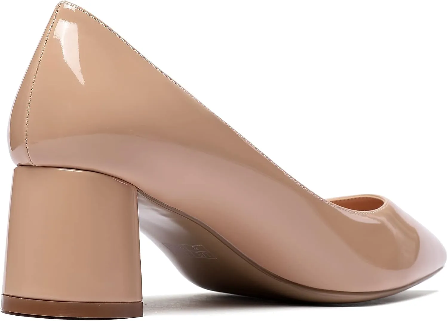 YODEKS Women's 2"/5CM Chunky Heels Classic Closed Pointed Toe Pumps Comfort Slip-on Evening Party Dress Low Heeled Shoes