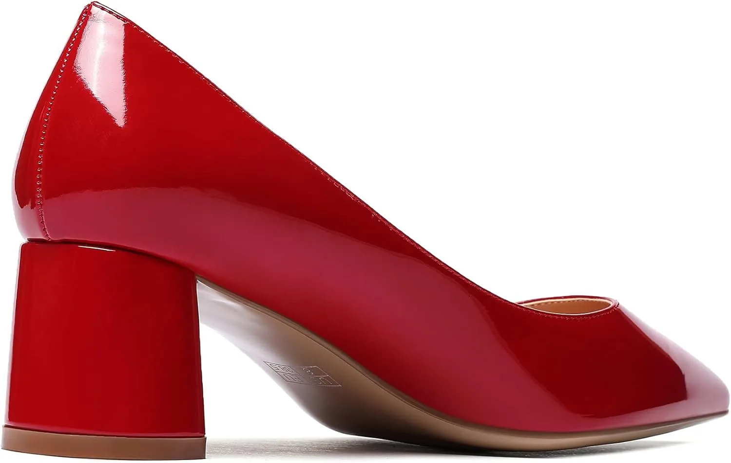YODEKS Women's 2"/5CM Chunky Heels Classic Closed Pointed Toe Pumps Comfort Slip-on Evening Party Dress Low Heeled Shoes