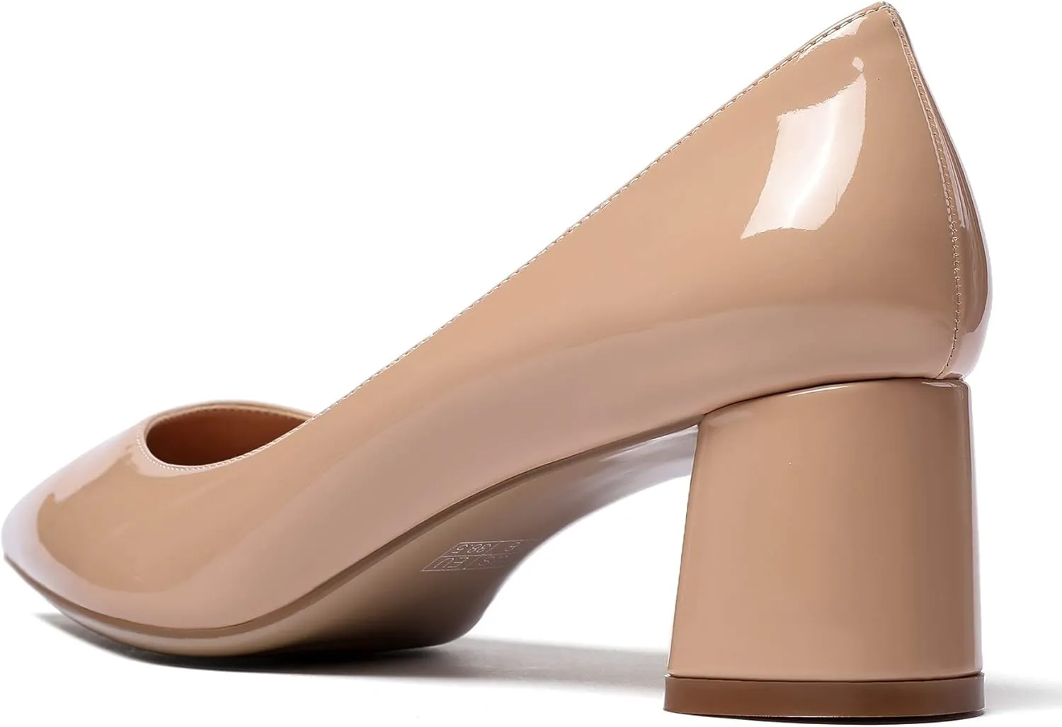 YODEKS Women's 2"/5CM Chunky Heels Classic Closed Pointed Toe Pumps Comfort Slip-on Evening Party Dress Low Heeled Shoes