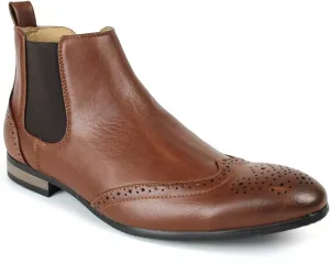 ÃZARMAN Men's Ankle Dress Chelsea Boots Side Zipper Closure