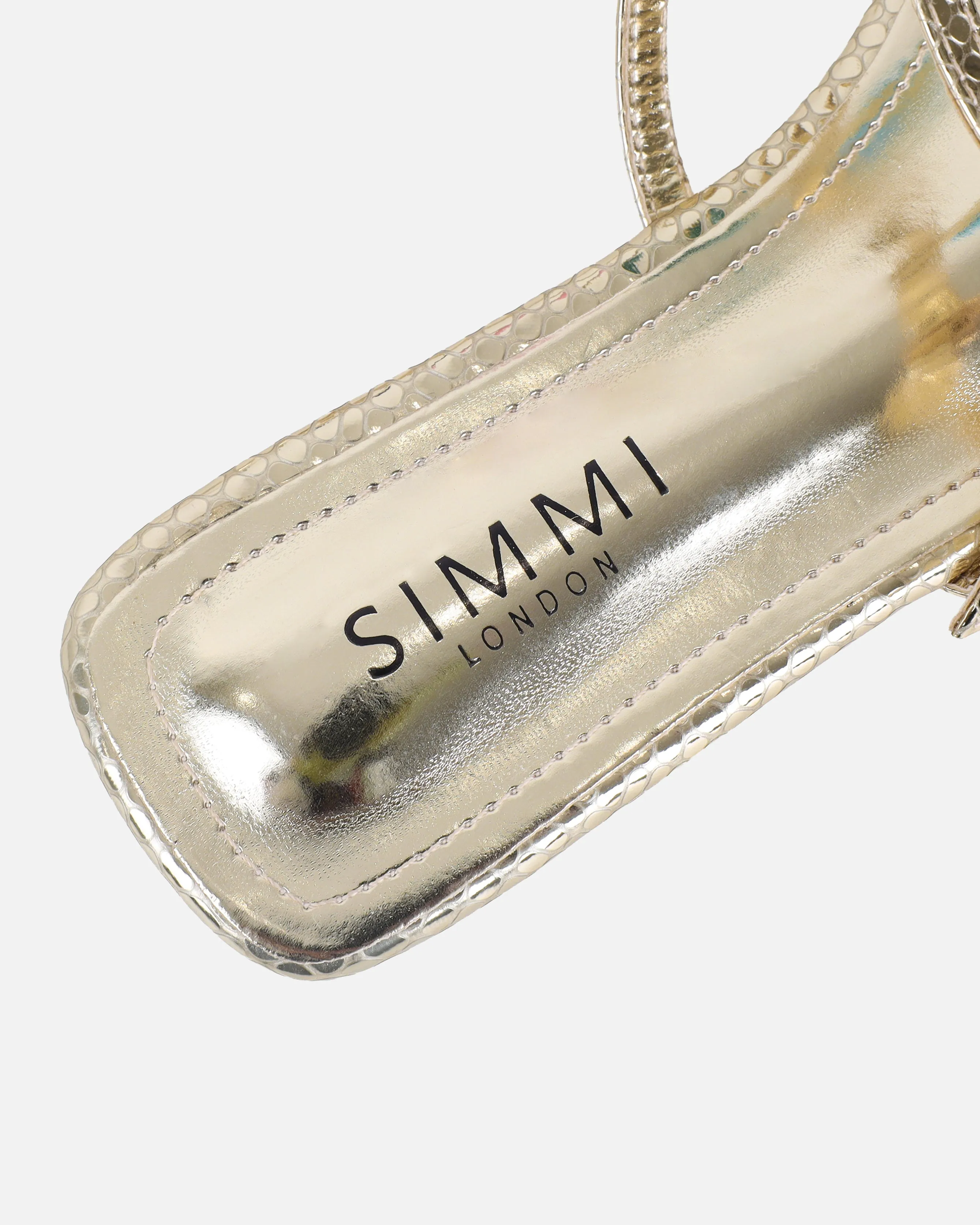 Zenya Gold Snake Embellished Knee High Sandals